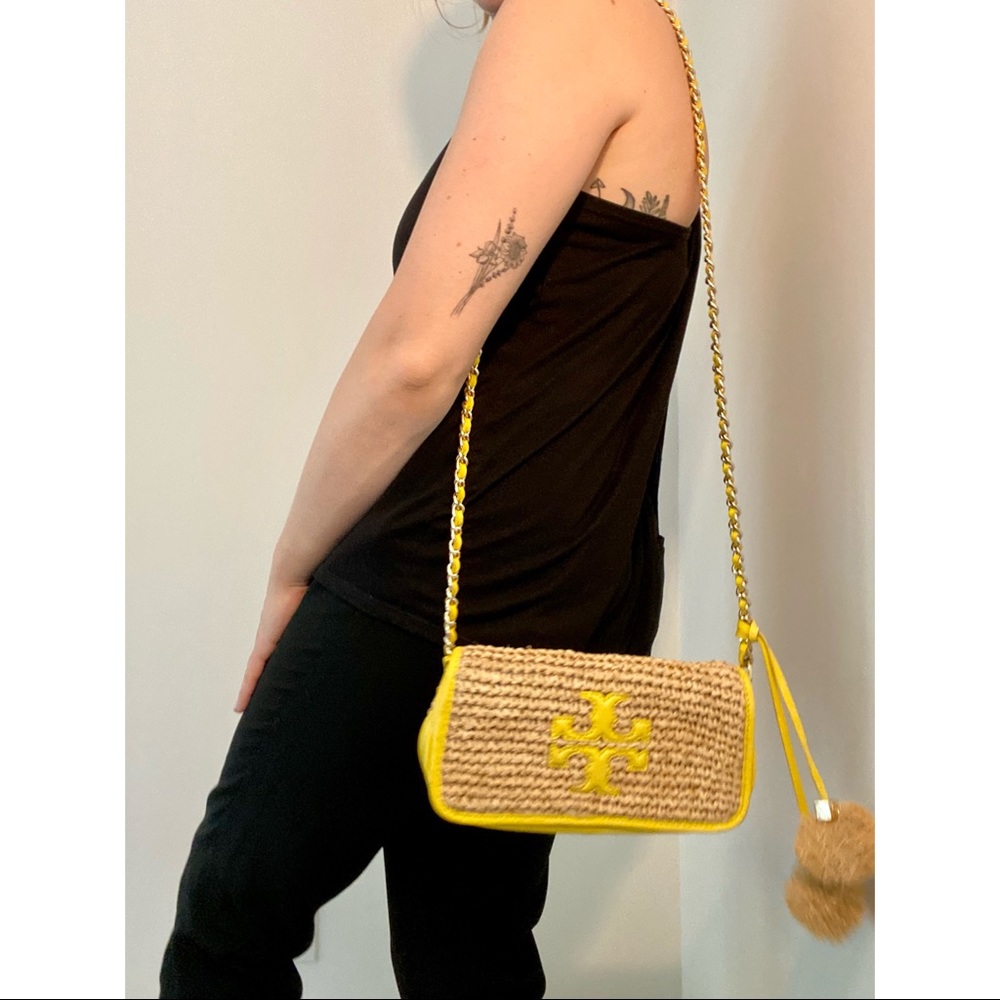 Tory Burch Thea Mini Straw Crossbody Bag - Picture 7 of 10